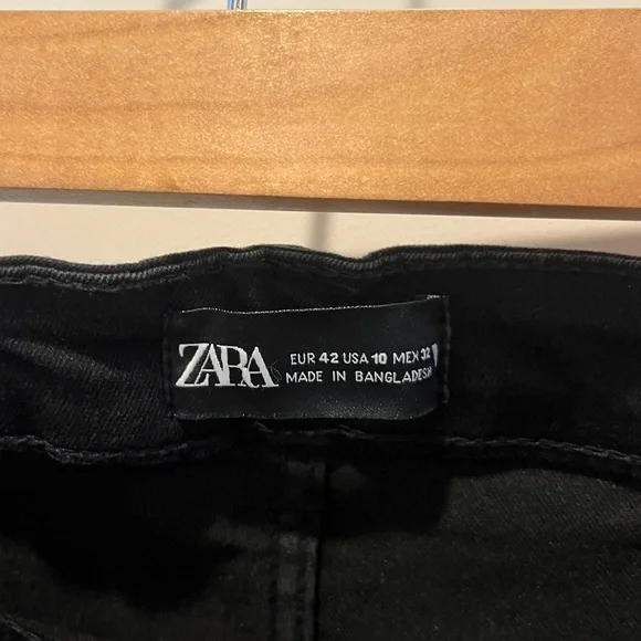 ZARA New with tags Black High Rise Skinny Jeans 10 Denim - Picture 4 of 7